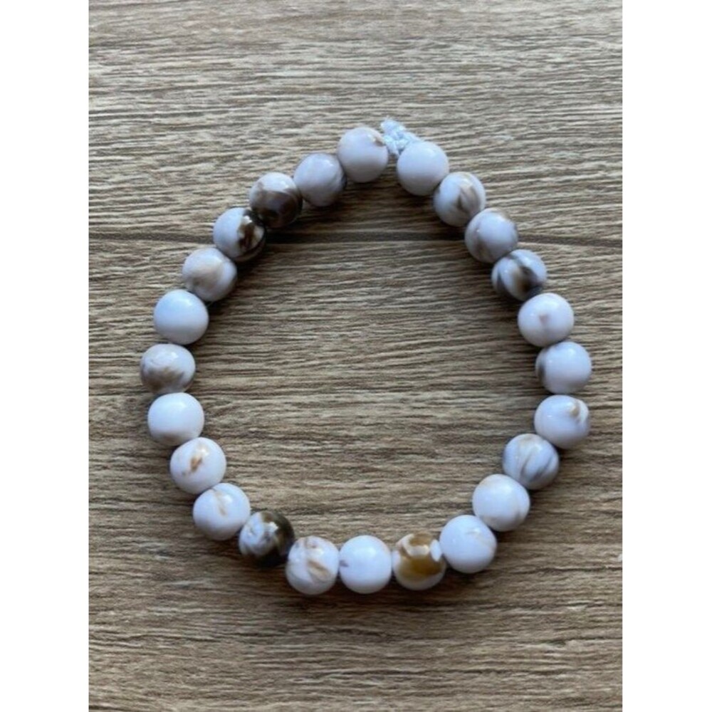 Handmade Glass Beaded Bracelet, Multi-Color or Black & White